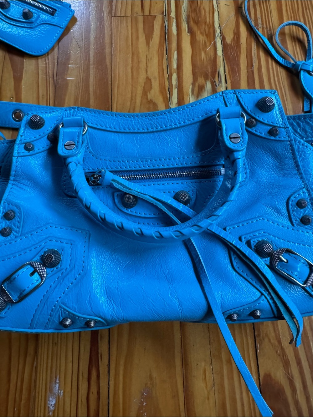 Neo Cagole Handbag Teal Blue GUC - Picture 3 of 4